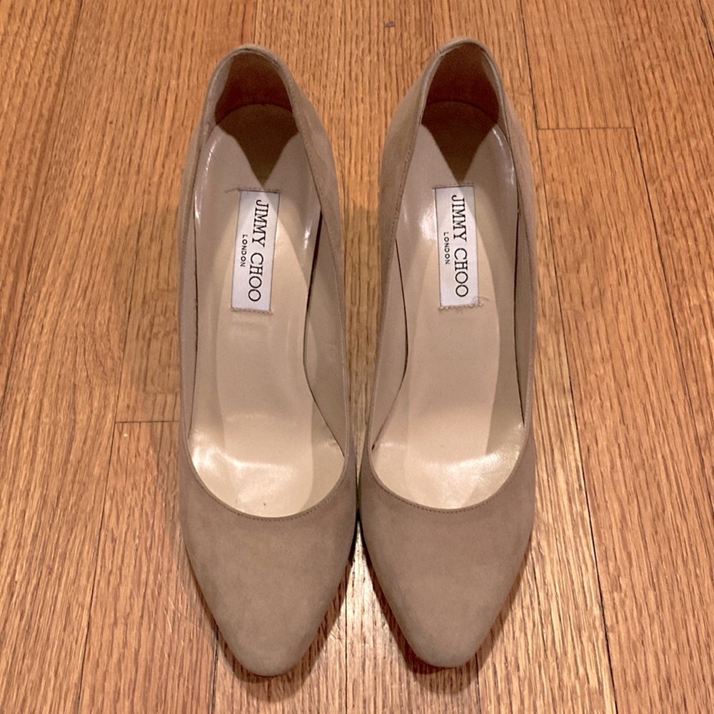Jimmy Choo Walsh Tan Suede Leather Shoes Size 10B